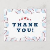 Baseball Geburtstagsparty Danke, Postcard Postkarte (Vorderseite)