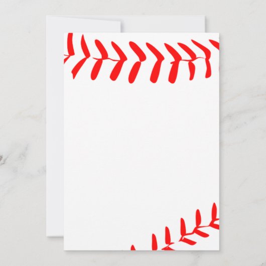 Baseball Geburtstagsparty Einladung (Rückseite)