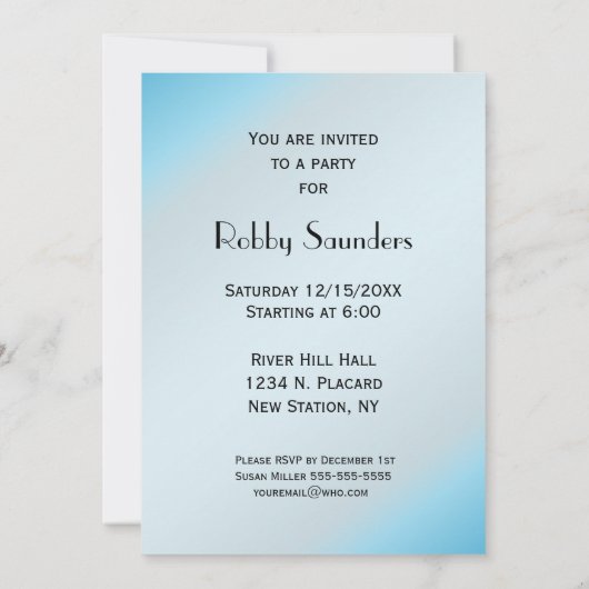 Baseball Geburtstagsparty Einladung (Rückseite)