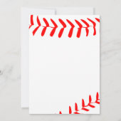 Baseball Geburtstagsparty Einladung (Rückseite)