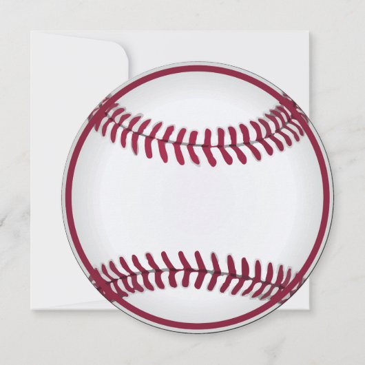 Baseball Geburtstagsparty Einladung (Rückseite)