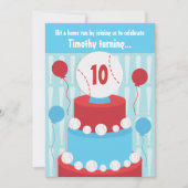 Baseball Geburtstagsparty Einladung (Vorderseite)