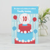 Baseball Geburtstagsparty Einladung (Stehend Vorderseite)