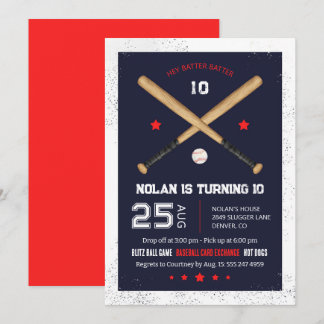 Baseball Geburtstagsparty Einladung