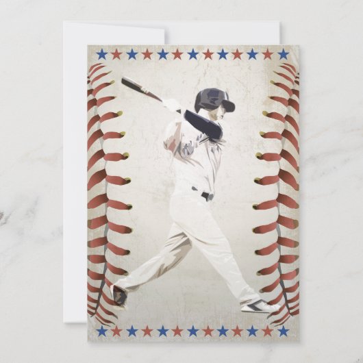 Baseball Geburtstagsparty Einladung (Rückseite)