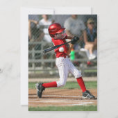 Baseball Geburtstagsparty Einladung mit Foto (Rückseite)