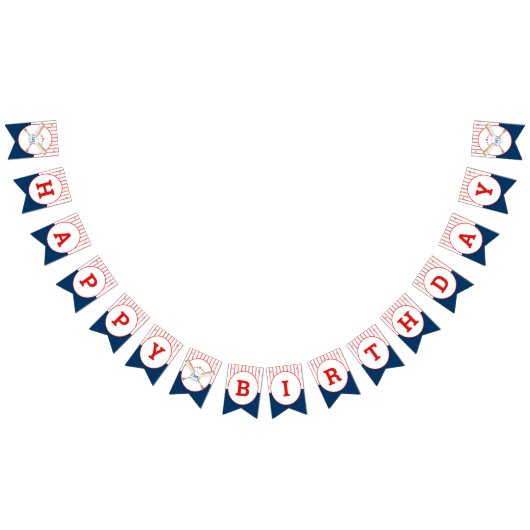 Baseball Geburtstagsparty - Jagdfahnen Wimpelkette (Alle)