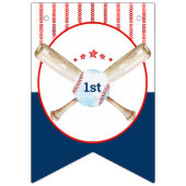 Baseball Geburtstagsparty - Jagdfahnen Wimpelkette (Erste Fahne)