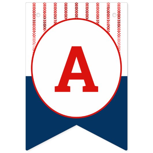 Baseball Geburtstagsparty - Jagdfahnen Wimpelkette (Dritte Fahne)