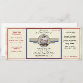 Baseball Geburtstagsparty Pass Einladung (Vorne/Hinten)