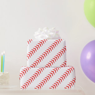 Baseball Geburtstagsparty Rote Seams Geschenkpapier