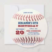 Baseball Geburtstagsrunde Einladung (Vorderseite)