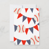 Baseball Geburtstagswohnung Danke Karte (Rückseite)