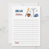 Baseball Geburtstagszeit Kapselnotiz-Karte Dankeskarte (Vorderseite)