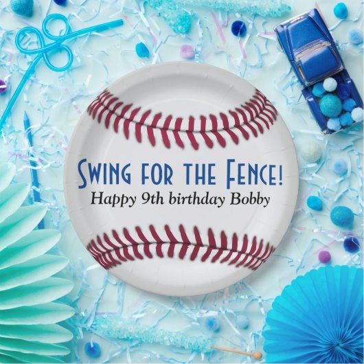 Baseball-Geburtstagszeitung Pappteller (Party)