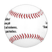 Baseball-Gedicht-Geschenk Baseball (Vorderseite)
