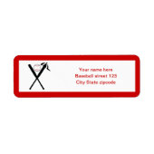 Baseball gekreuzte Fledermäuse und Kappe schwarz,  (Vorne)