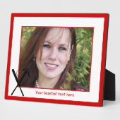 Baseball gekreuzte Fledermäuse und Kappe schwarz, Fotoplatte (Seite)