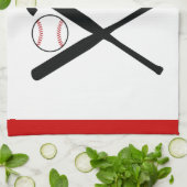 Baseball gekreuzte Fledermäuse und Kappe schwarz, Handtuch (Gefaltet)