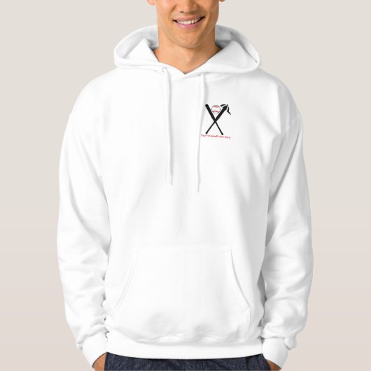 Baseball gekreuzte Fledermäuse und Kappe schwarz,  Hoodie (Vorderseite)