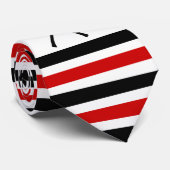 Baseball gekreuzte Fledermäuse und Kappe schwarz,  Krawatte (Gerollt)