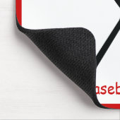 Baseball gekreuzte Fledermäuse und Kappe schwarz,  Mousepad (Ecke)