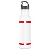 Baseball gekreuzte Fledermäuse und Kappe schwarz, Trinkflasche (Rückseite)