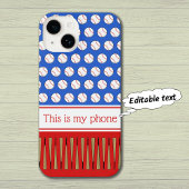 Baseball gemustert individuelle Name iPhone Hülle