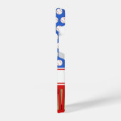 Baseball gemustert individuelle Name iPhone Hülle (Linke Seite)