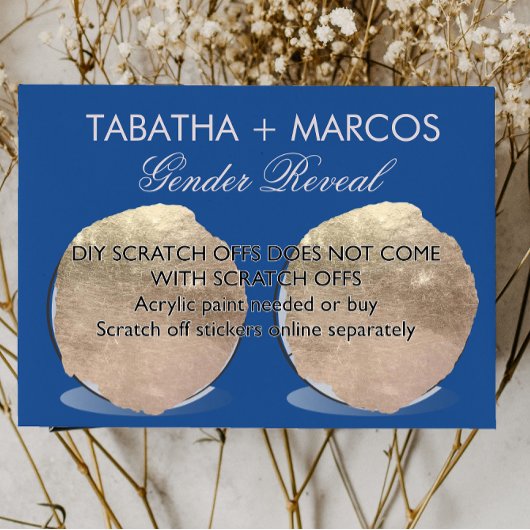 Baseball-Gender-Enthüllung DIY Scratch Cards Ankündigungspostkarte