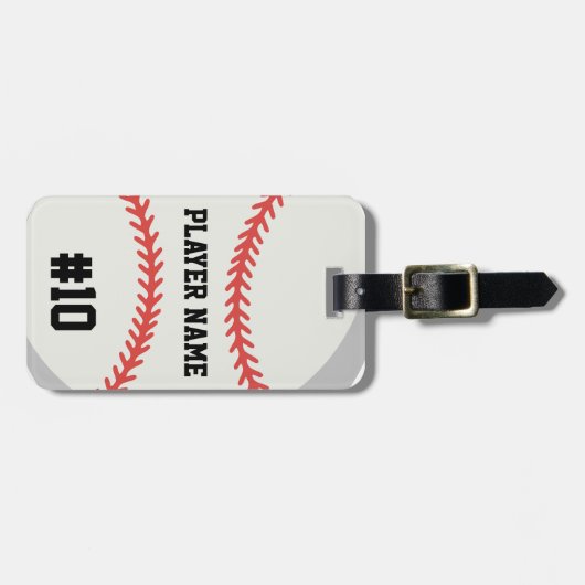 Baseball Gepäckanhänger (Vorderseite horizontal)