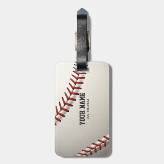 Baseball Gepäckanhänger (Rückseite vertikal)