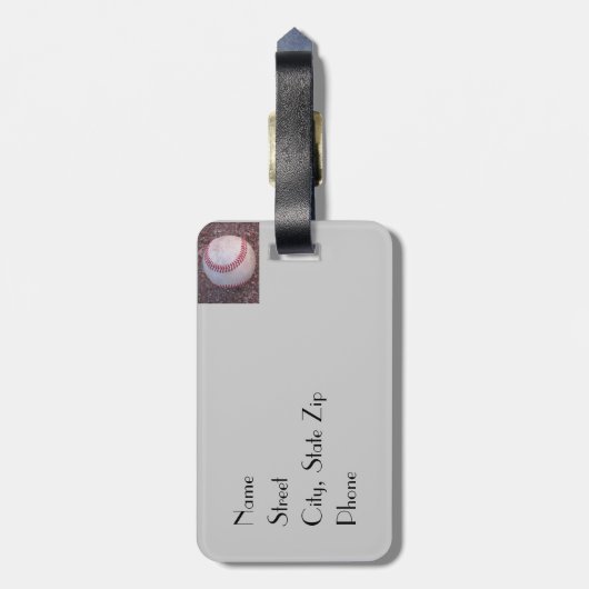 Baseball Gepäckanhänger (Rückseite vertikal)