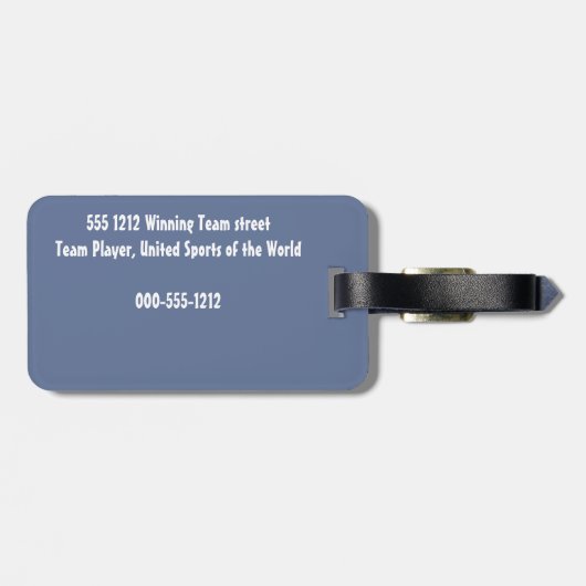 Baseball Gepäckanhänger (Rückseite horizontal)