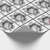 Baseball-Geschenk Geschenkpapier (Ecke)