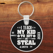 Baseball Geschenke, die ich meinem Kind beibringe, Schlüsselanhänger (Vorderseite)