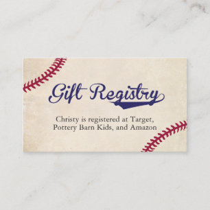 Baseball-Geschenkgutschrift Beipackkarten einfügen Begleitkarte