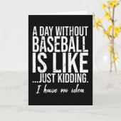 Baseball-Geschenkidee Karte (Gelbe Blume)