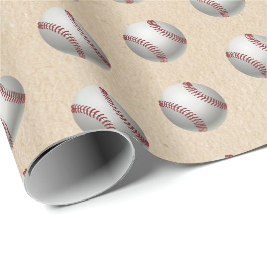 Baseball Geschenkpapier (Rolleneckpunkt)