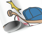 Baseball Geschenkpapier (Rolleneckpunkt)