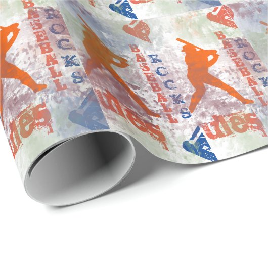 BASEBALL GESCHENKPAPIER (Rolleneckpunkt)