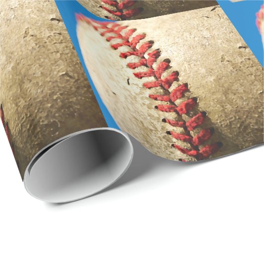 Baseball Geschenkpapier (Rolleneckpunkt)