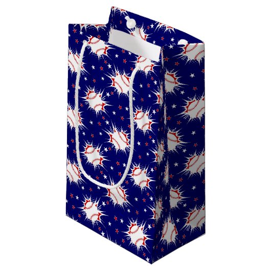 Baseball-Geschenktasche Kleine Geschenktüte (Vorderseite Schrägansicht)