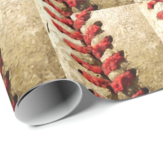 Baseball-Geschenkwrap Geschenkpapier (Rolleneckpunkt)