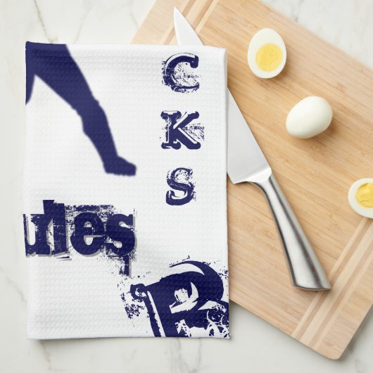 Baseball Geschirrtuch (Viertel Falte)