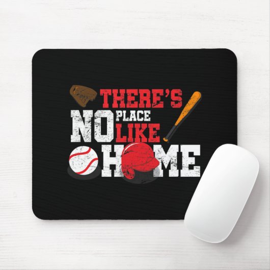 Baseball gibt es keinen Ort wie Zuhause Ball Bat G Mousepad (Mit Mouse)