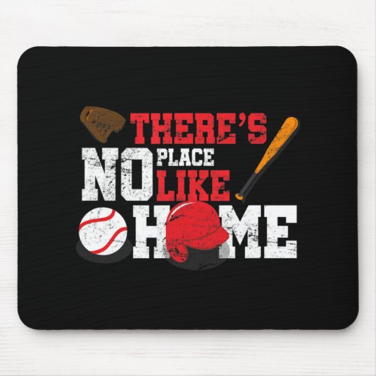 Baseball gibt es keinen Ort wie Zuhause Ball Bat G Mousepad (Vorne)
