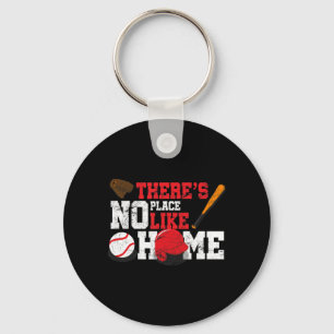 Baseball gibt es keinen Ort wie Zuhause Ball Bat G Schlüsselanhänger