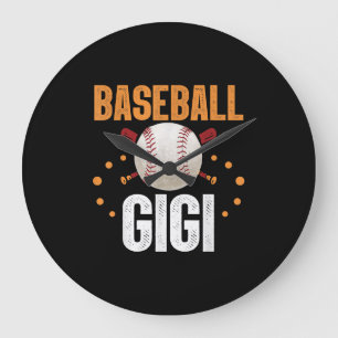Baseball Gigi Familie Matching Team Sport Große Wanduhr