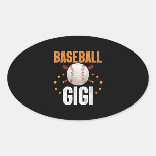 Baseball Gigi Familie Matching Team Sport Ovaler Aufkleber